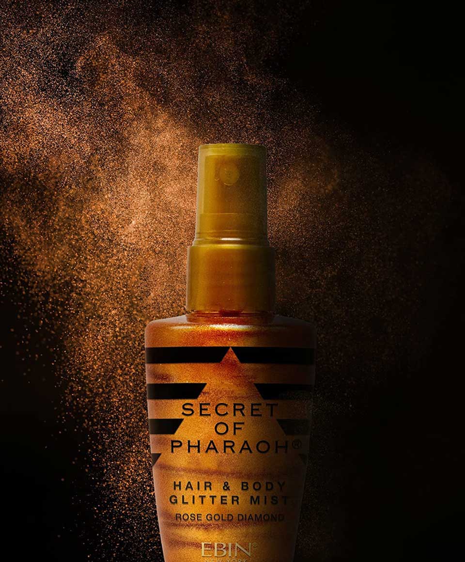 Secret Of Pharaoh Hair And Body Glitter Mist Rose Gold Dimond