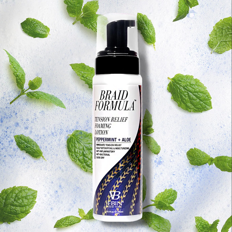 Braid Formula Tension Relief Foaming Lotion With Peppermint And Aloe