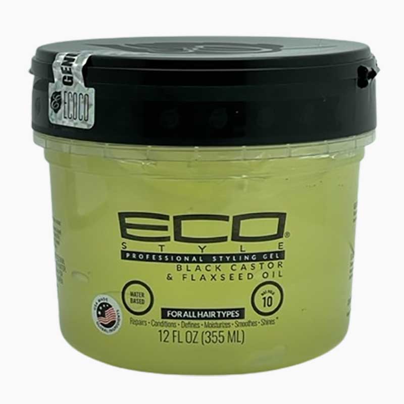 Eco Styler Black Castor & Flaxseed Oil Styling Gel – 236 Ml, Starker Halt, Mit Rizinus- & Leinsamenöl
