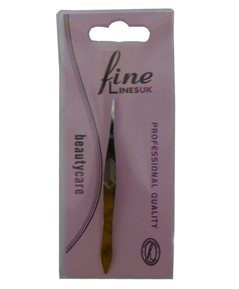 Fine Linesuk Tweezer Chrome Plated Pointed