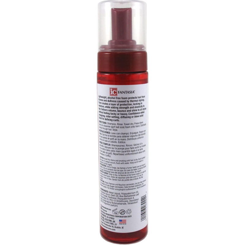 IC Fantasia Hair Polisher Heat Protector Styling Foam