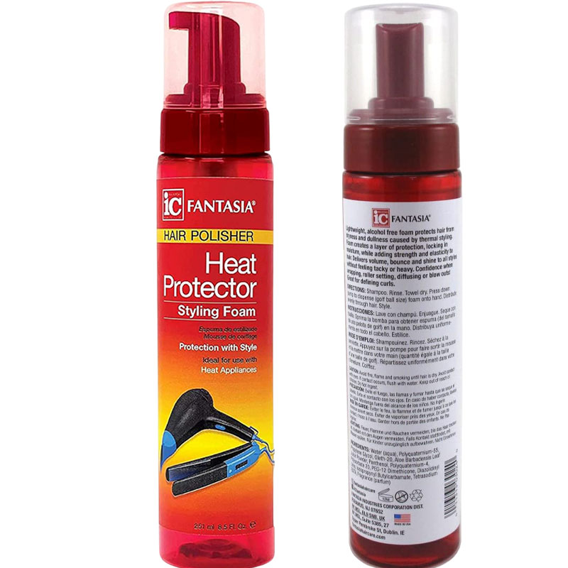 IC Fantasia Hair Polisher Heat Protector Styling Foam