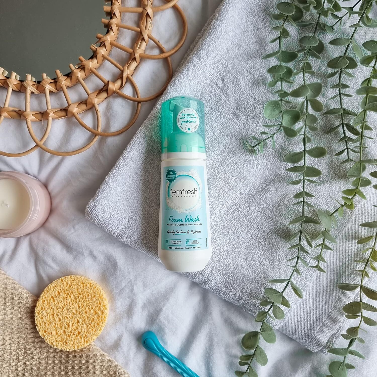 Foam Wash Rose And Cotton Flower Extracts