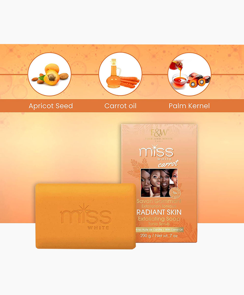 Miss White Carrot Radiant Skin Exfoliating Soap