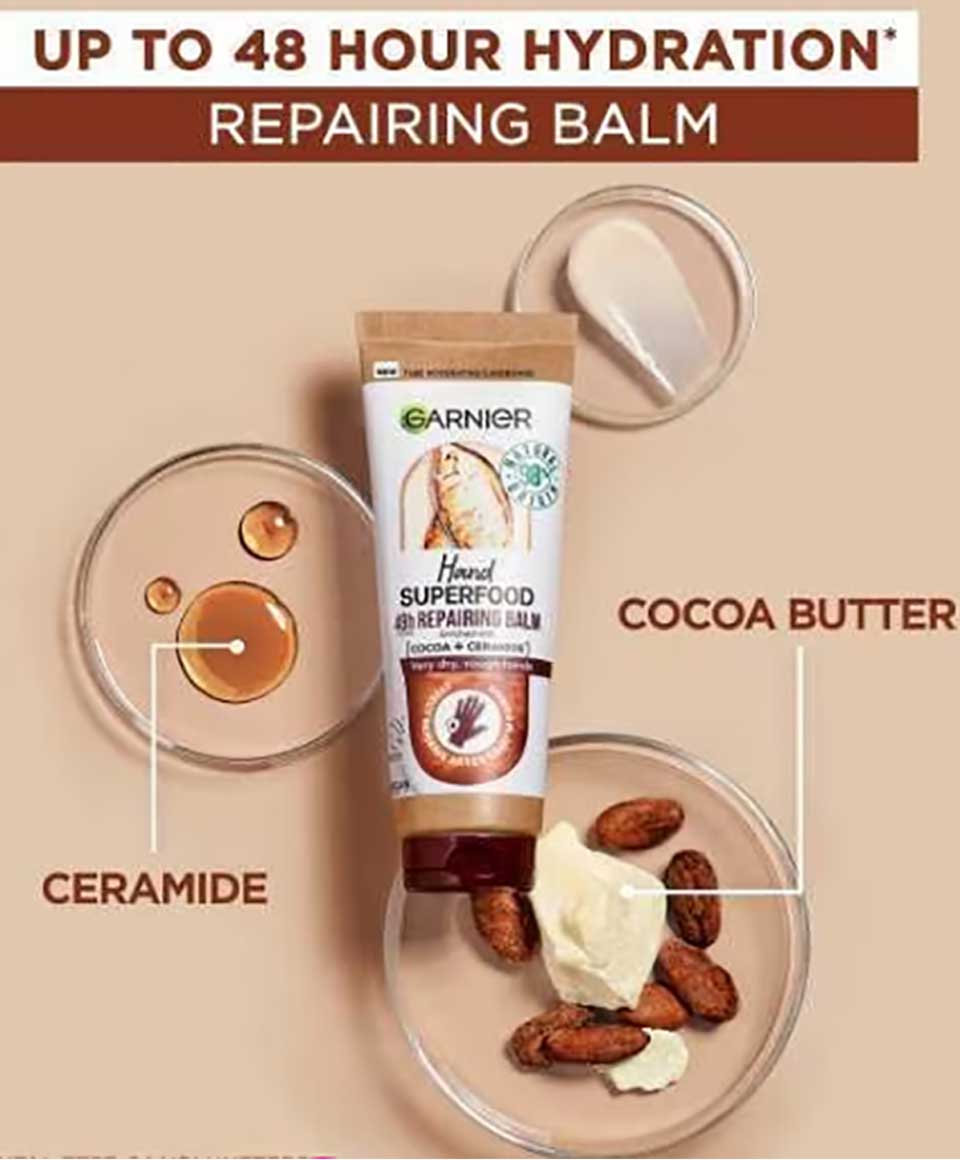 Garnier Hand Superfood Repairing Balm With Cocoa And Ceramide