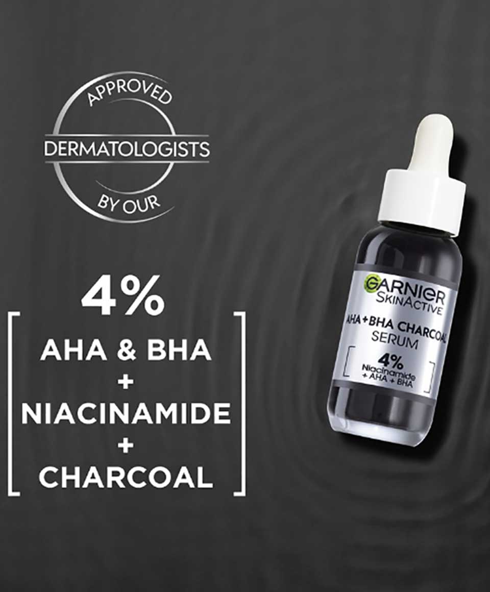 Skin Active AHA And BHA Charcoal Anti Blemish Serum