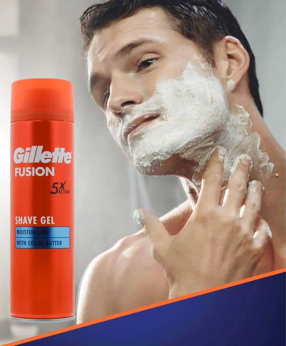 Fusion 5X Action Moisturising Shave Gel With Cocoa Butter