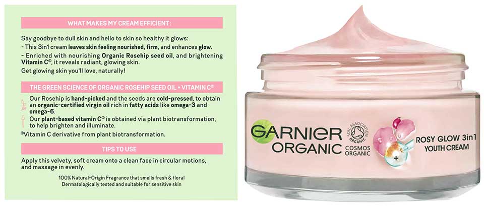 Organic Rosy Glow 3 In 1 Youth Cream