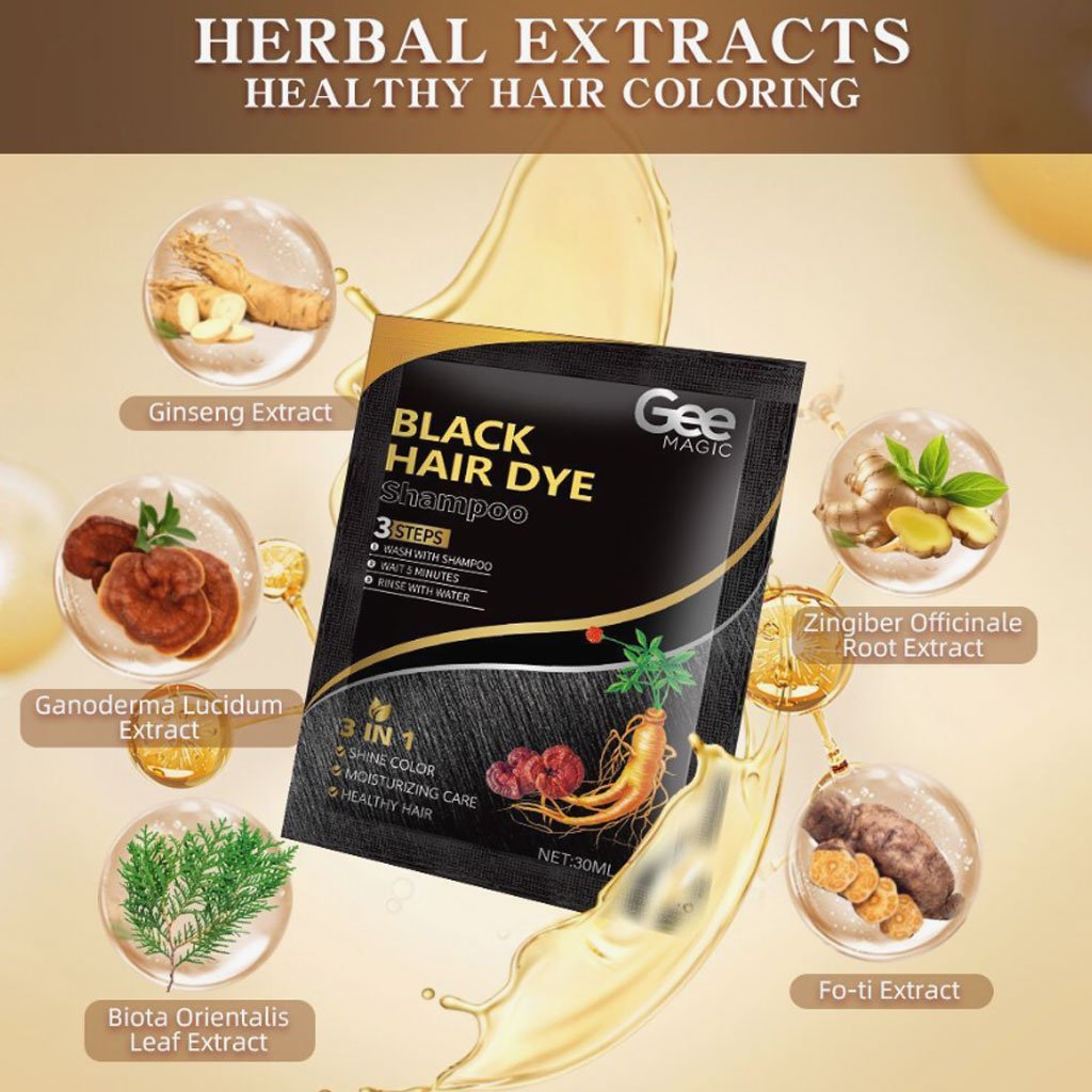 Gee Magic Black Hair Dye Shampoo