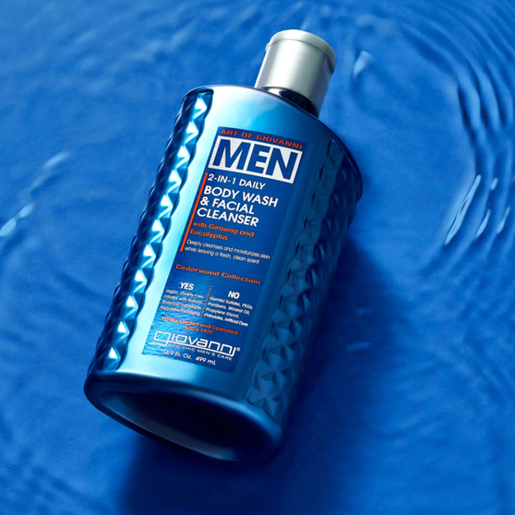 Men 2 In 1 Daily Body Wash And Facial Cleanser