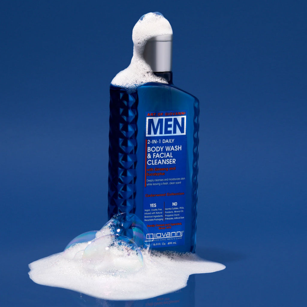 Men 2 In 1 Daily Body Wash And Facial Cleanser