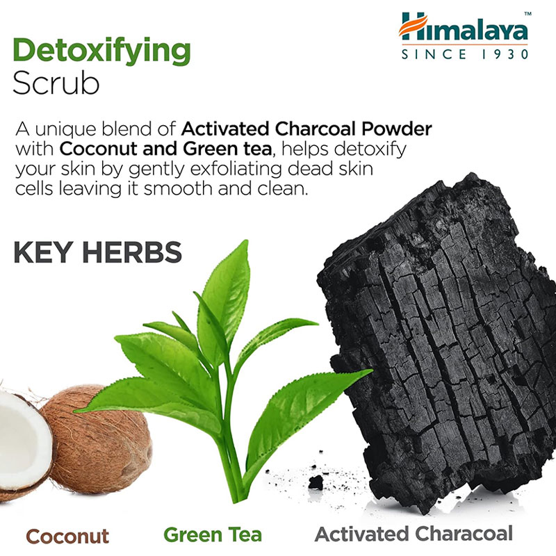 Himalaya Detoxifying Activated Charcoal And Green Tea Scrub