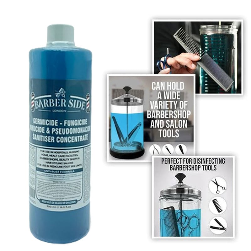 Barber Side London Germicide Turquoise Solution