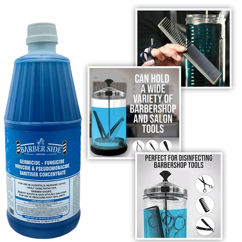 Barber Side London Germicide Blue Solution
