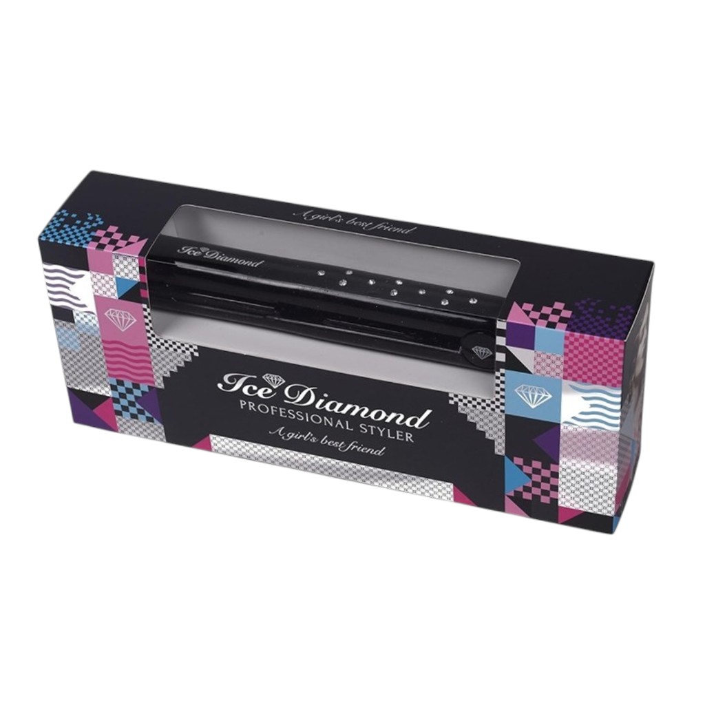 Ice Diamond Professional Hair Straightener Styler Black