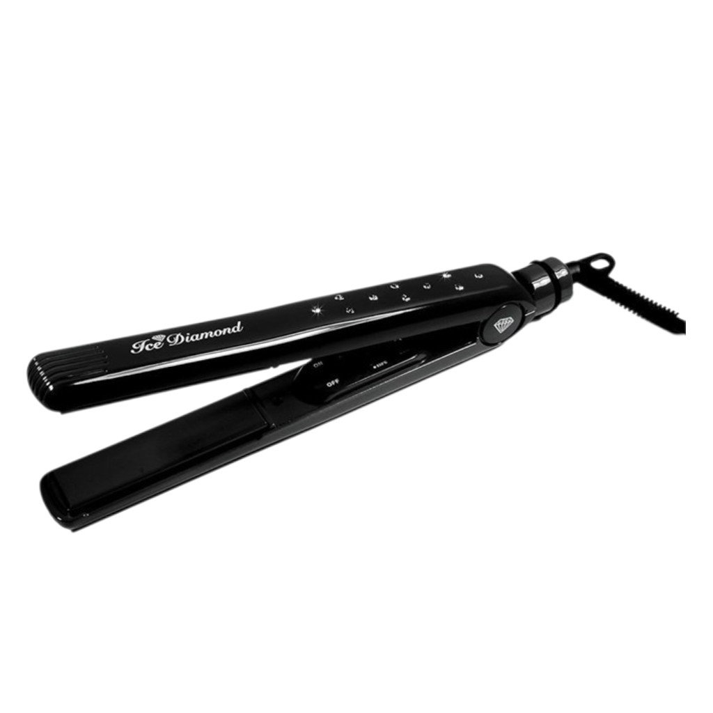 Ice Diamond Professional Hair Straightener Styler Black