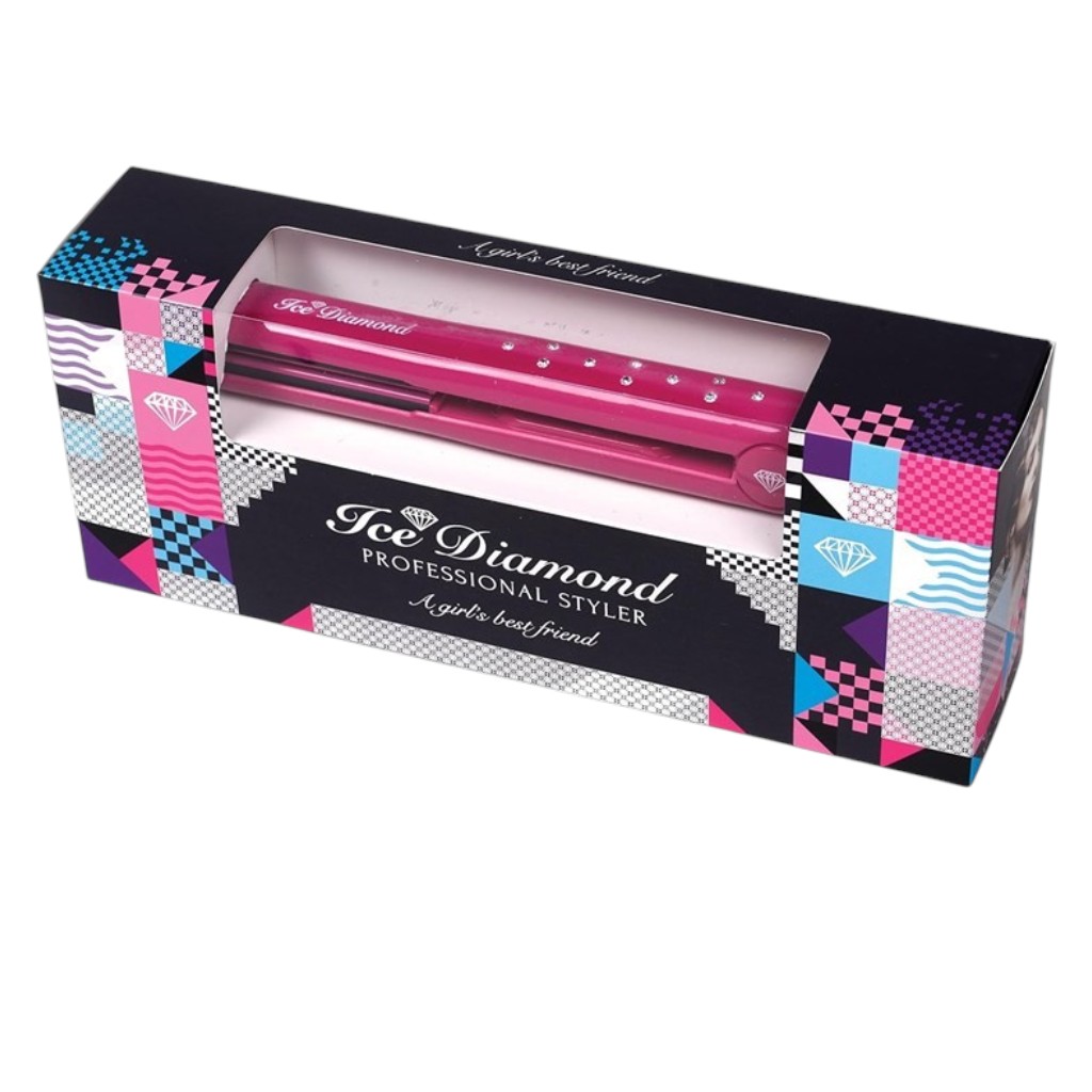Ice Diamond Professional Hair Straightener Styler Pink