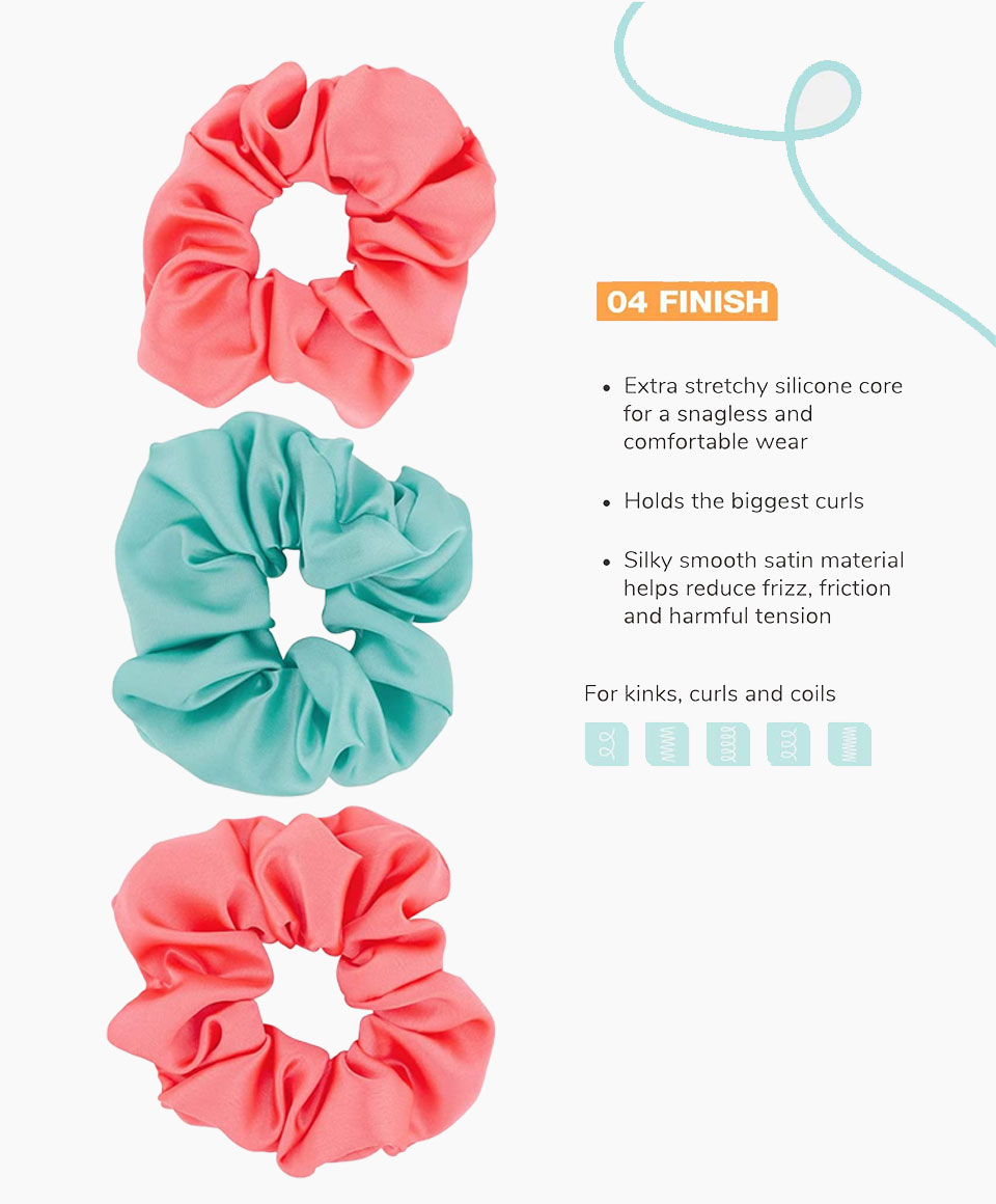 Imbue Large Satin Hair Scrunchies