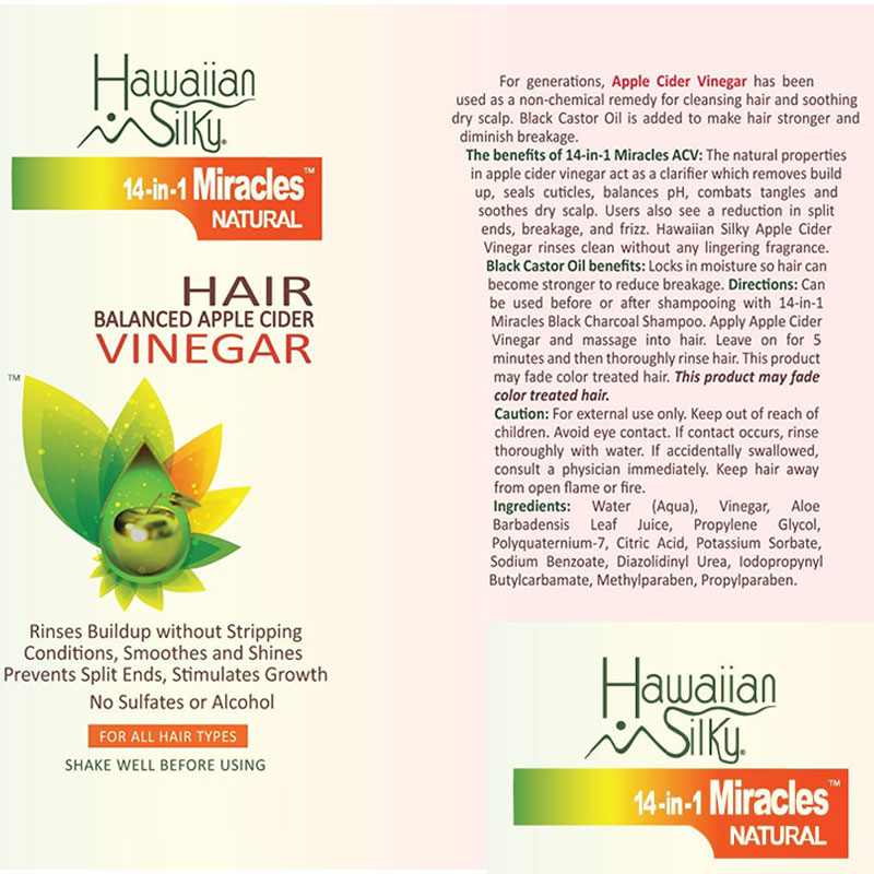 Hawaiian Silky 14 In 1 Miracles Apple Cider Vinegar Hair Balanced