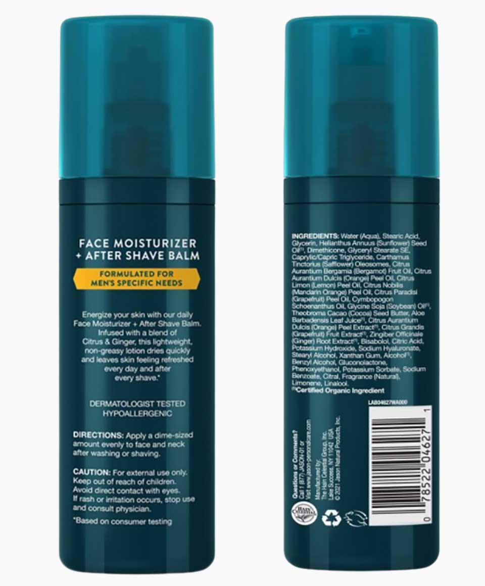Mens Refreshing Face Moisturizer Plus After Shave Balm