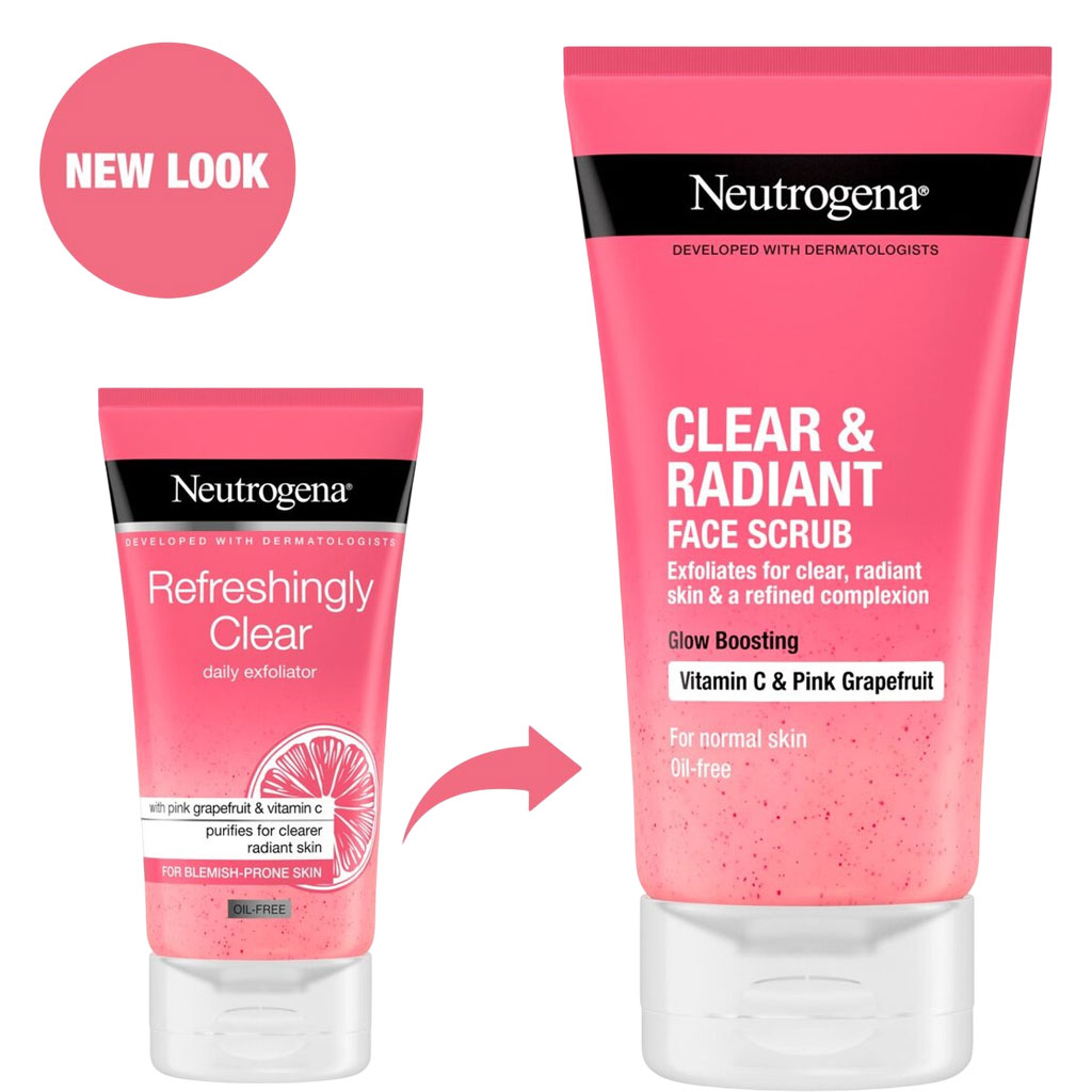 Neutrogena Refreshingly Clear Pink Grapefruit Daily Exfoliator Scrub