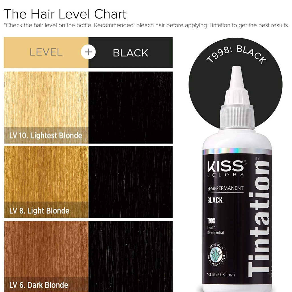 Kiss Colors Tintation Semi Permanent Black T998