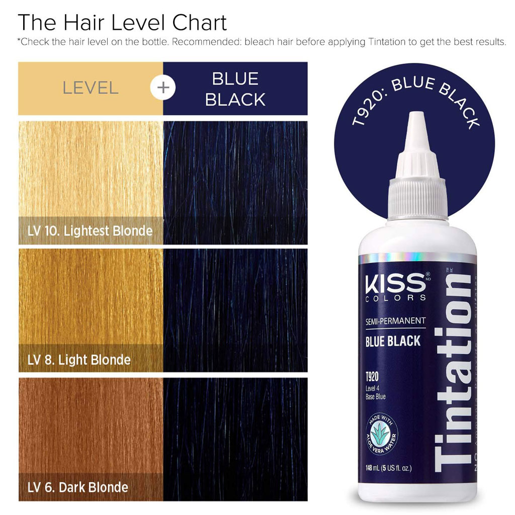 Kiss Colors Tintation Semi Permanent Blue Black T920