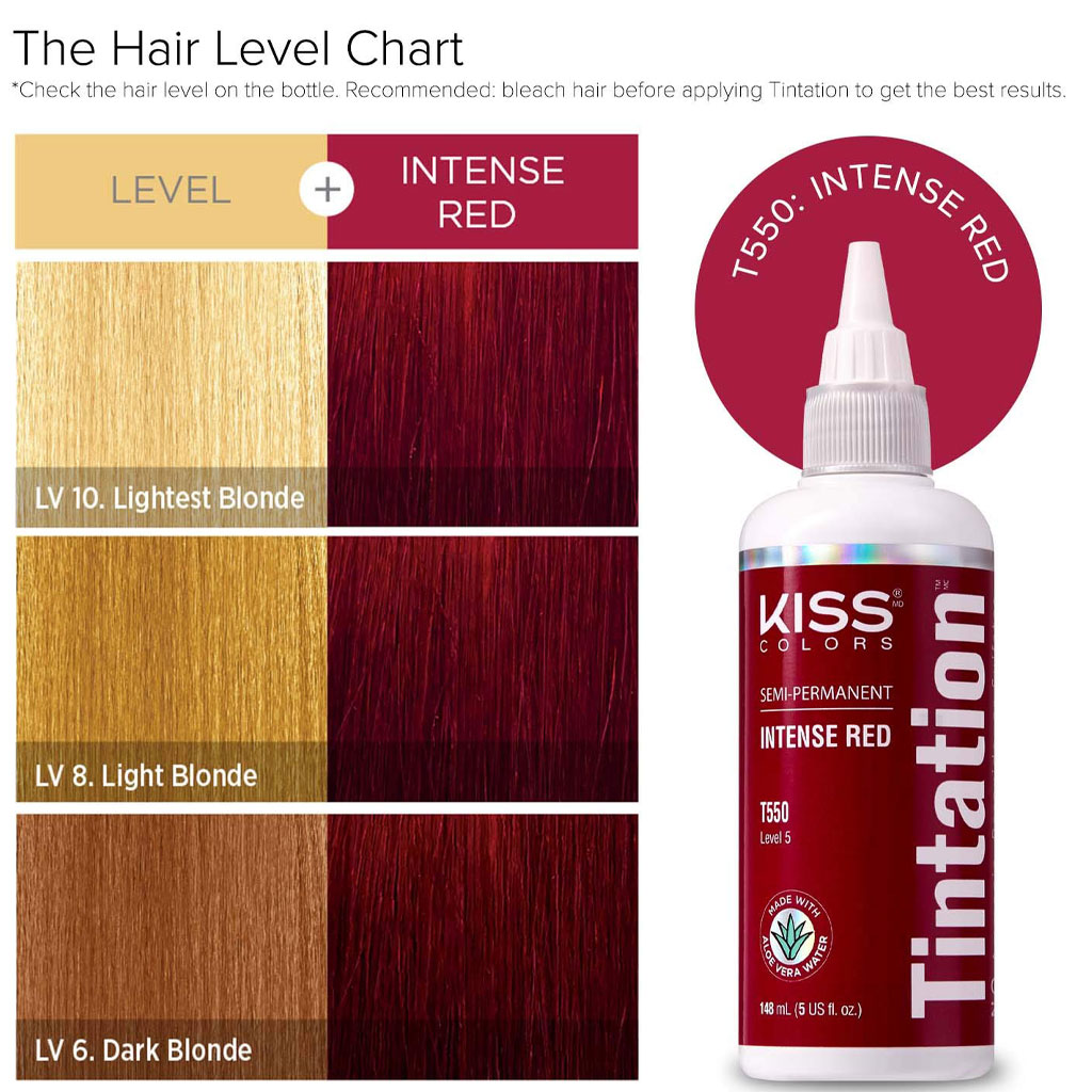 Kiss Colors Tintation Semi Permanent Intense Red T550