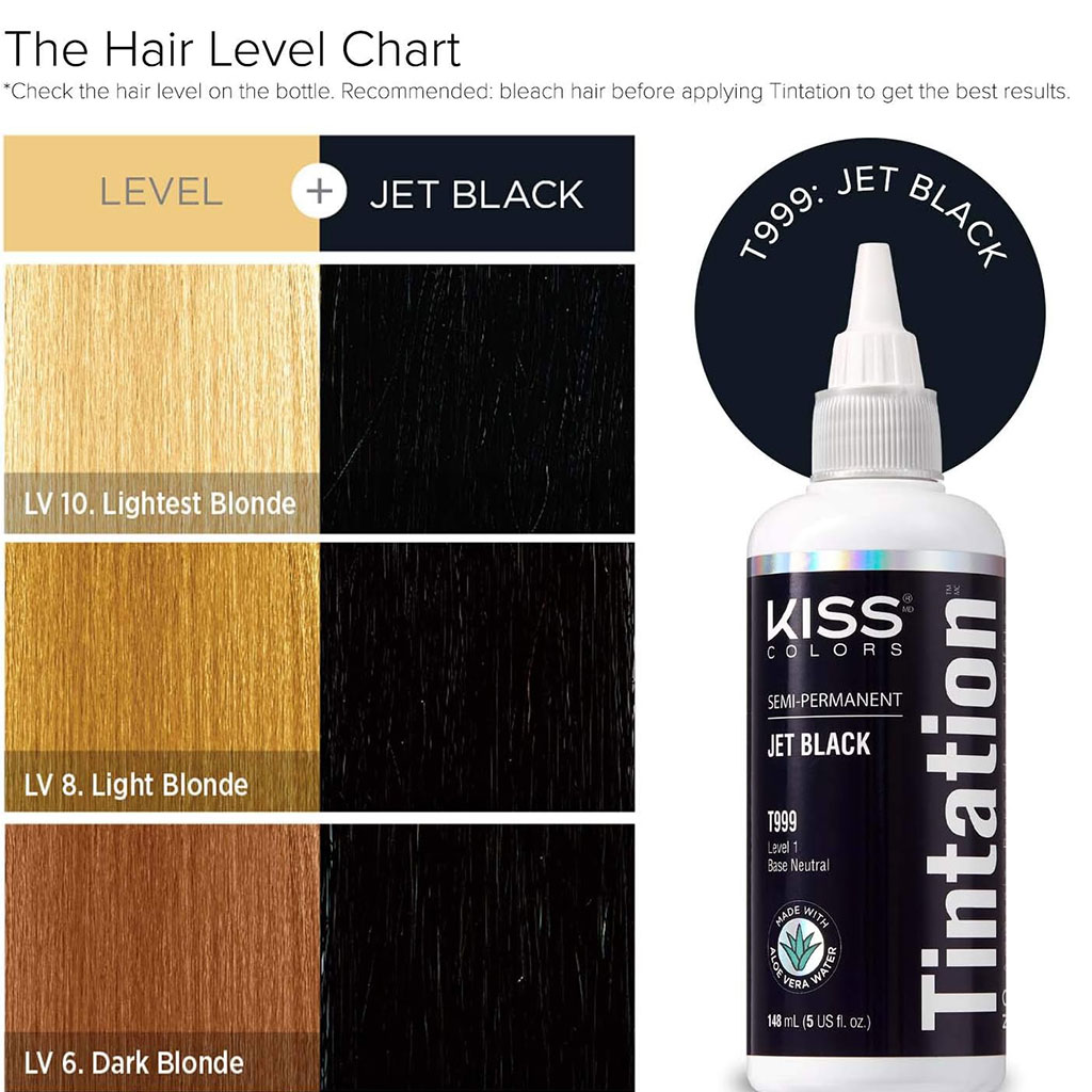 Kiss Colors Tintation Semi Permanent Jet Black T999