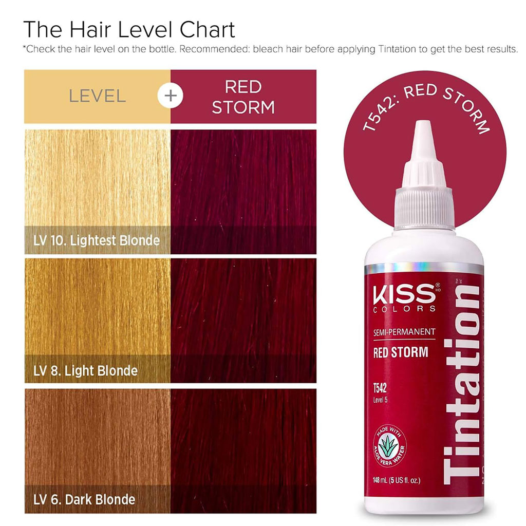 Kiss Colors Tintation Semi Permanent Red Storm T542