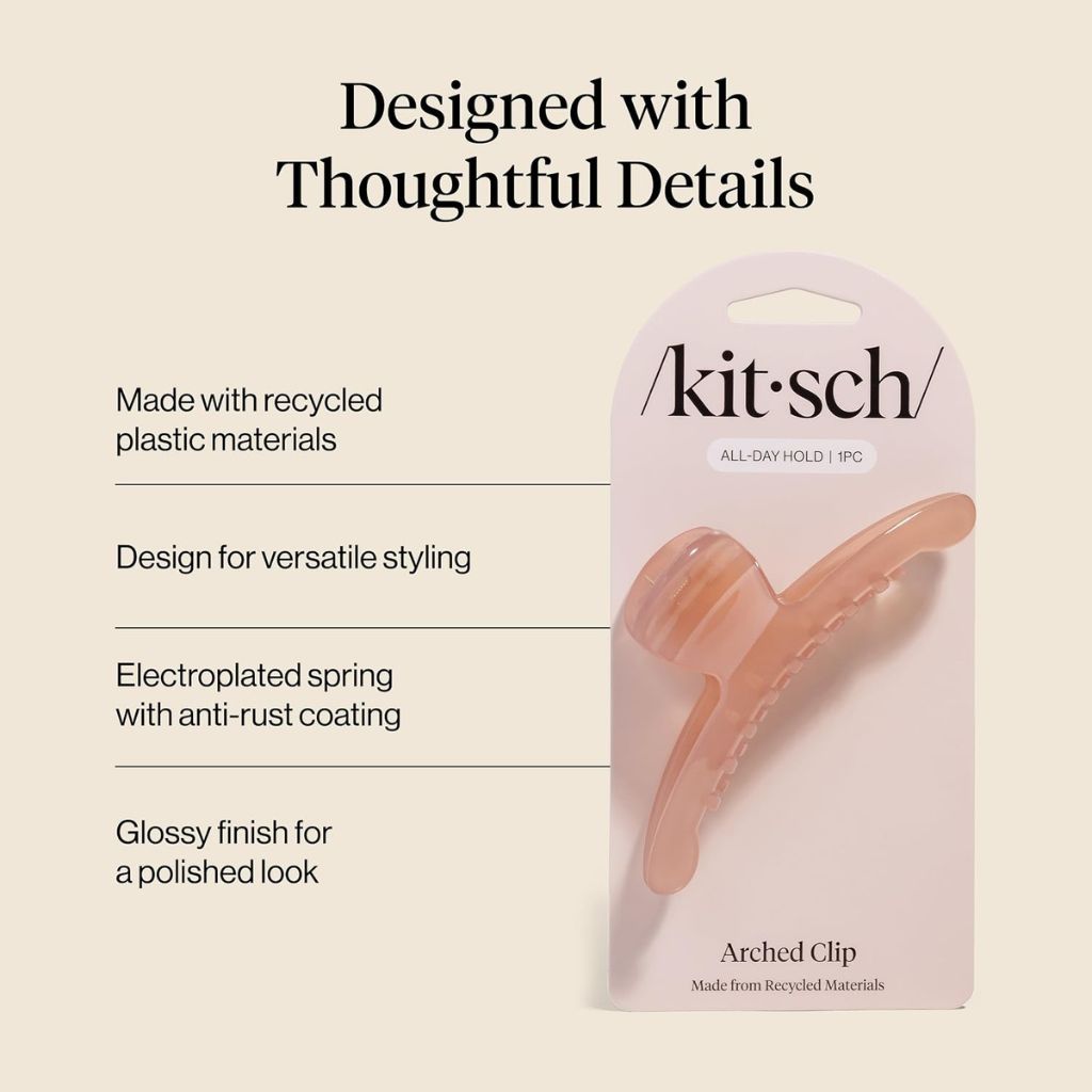 Kitsch All Day Hold Arched Clip Soft Pink