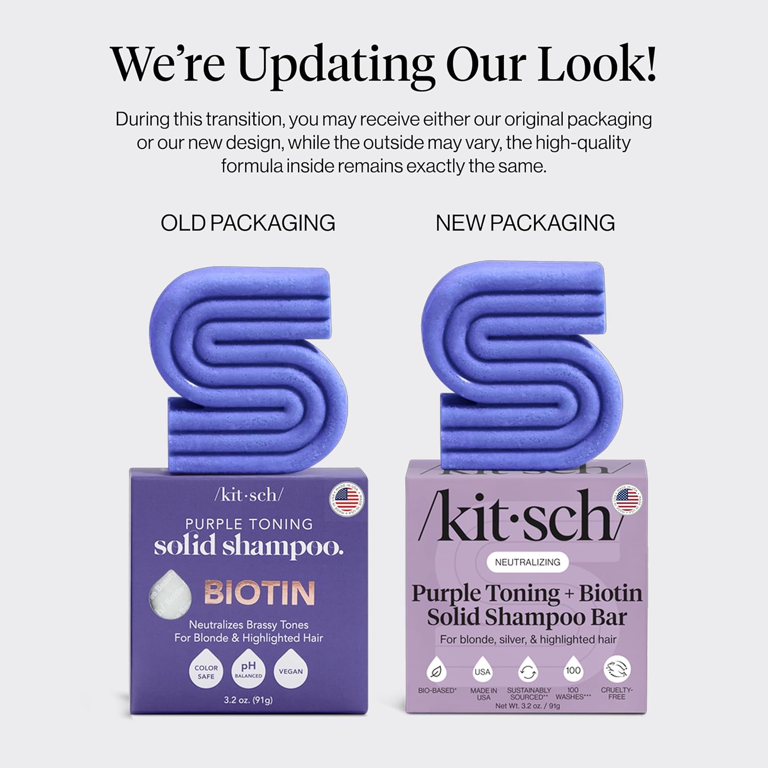 Kitsch Biotin Purple Toning Solid Shampoo Bar