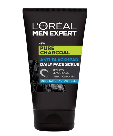 Men Expert Pure Charcoal Anti Blackhead Daily Face Scrub