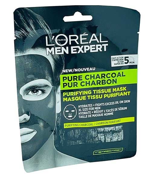 Men Expert Pure Charcoal Purifying Tissue Mask