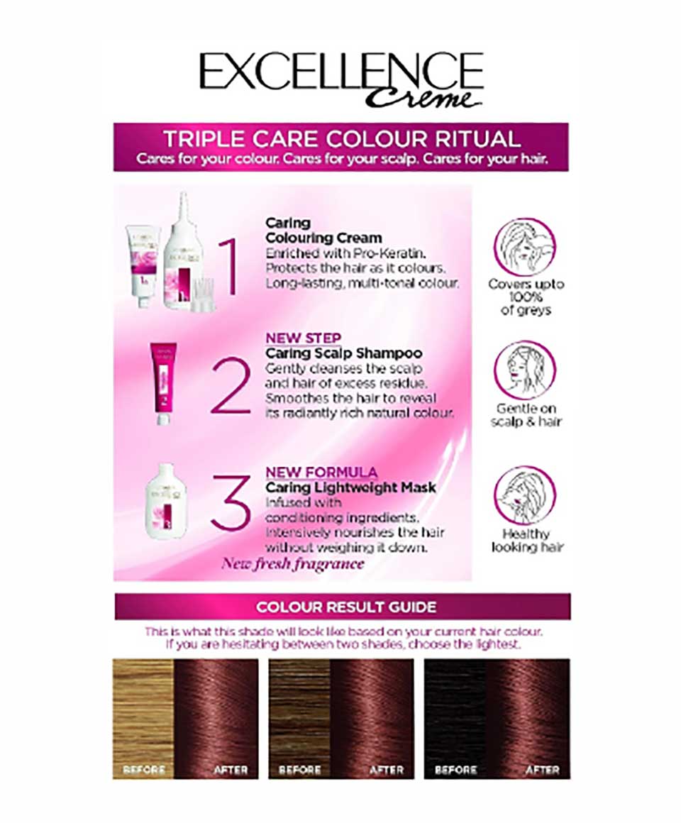 Excellence Creme Triple Care Colour 5.5 Natural Mahogany Brown