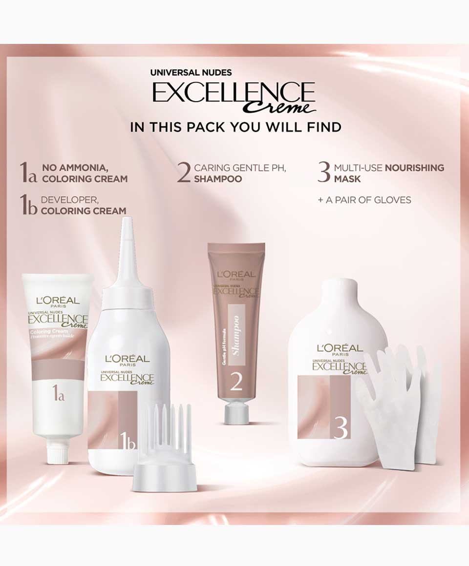 Excellence Creme No Ammonia Triple Care Hair Colour 6U Universal Dark Blonde