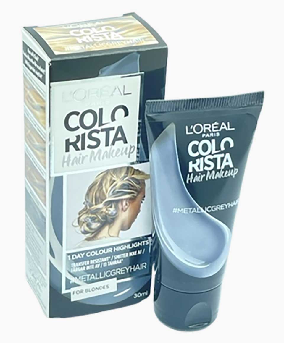 Colorista Metallic Grey Hair Makeup For Blondes