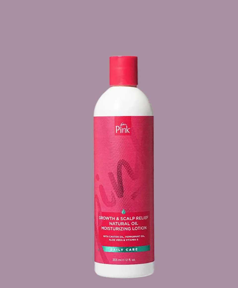 Lusters Products Pink Growth And Scalp Relief Natural Oil Moisturizing Lotion