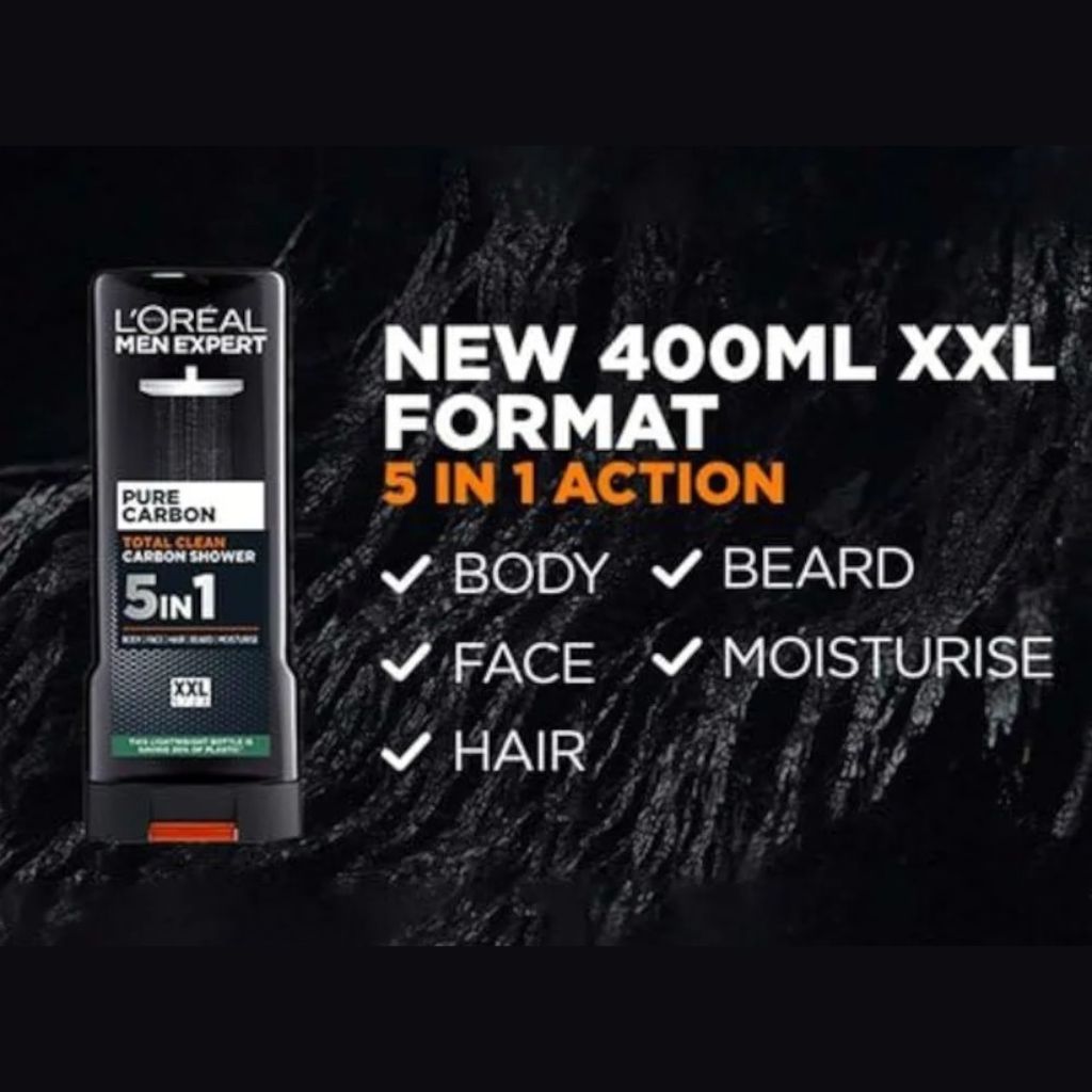 Men Expert Pure Carbon 5 In 1 Shower Gel