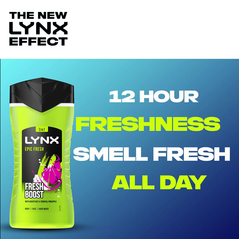 Epic Fresh Boost 3 In 1 Shower Gel