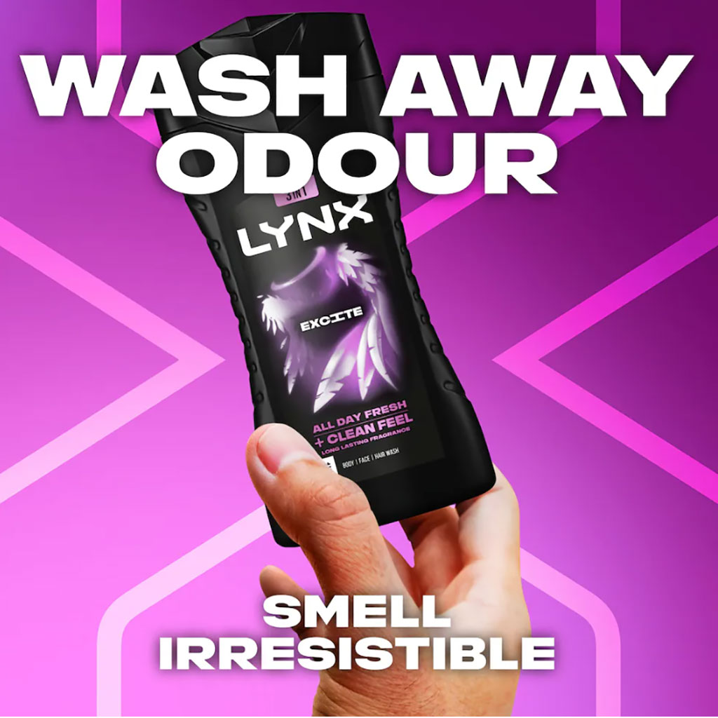 Lynx 3In1 Excite All Day Fresh Plus Clean Feel Shower Gel