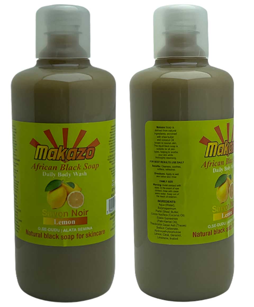 Makazo African Black Soap Lemon Daily Body Wash