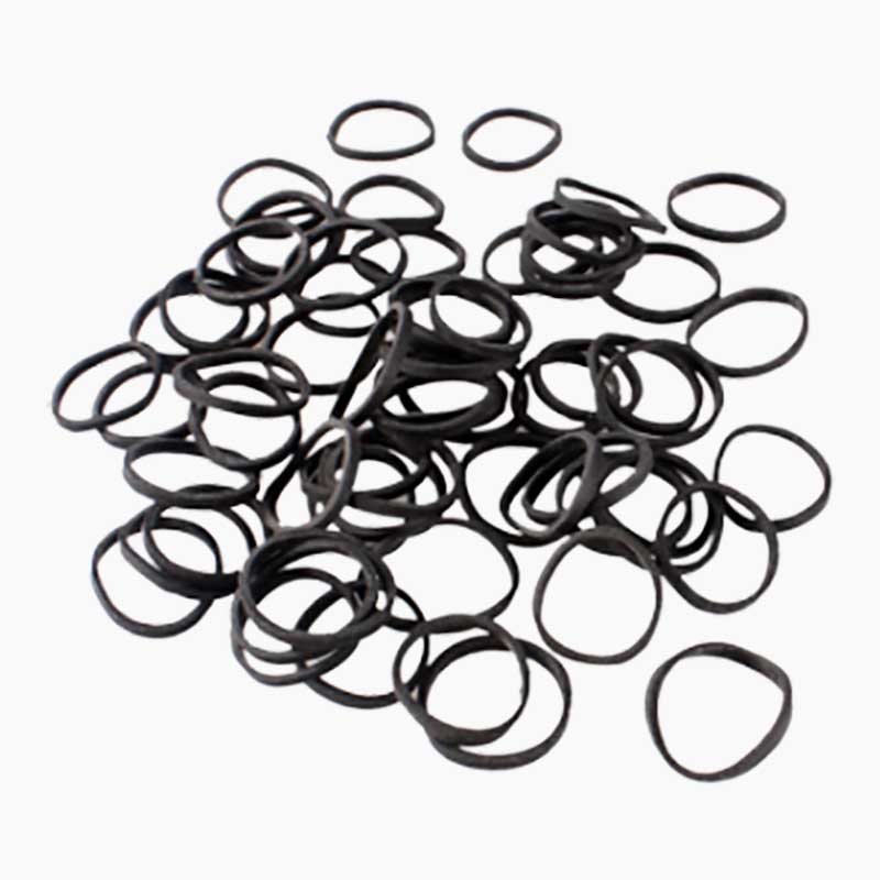 Red Spot Black Elastic Bands