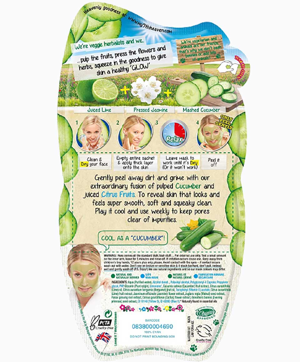 7Th Heaven Cucumber Peel Off Easy Peel Mask