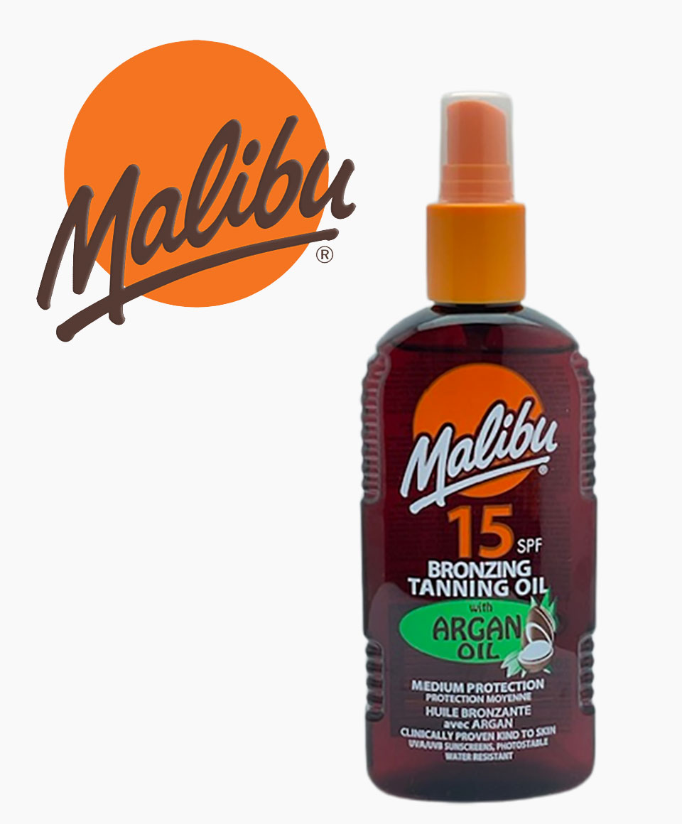 Malibu Bronzing Tanning Oil With Argan Oil SPF15