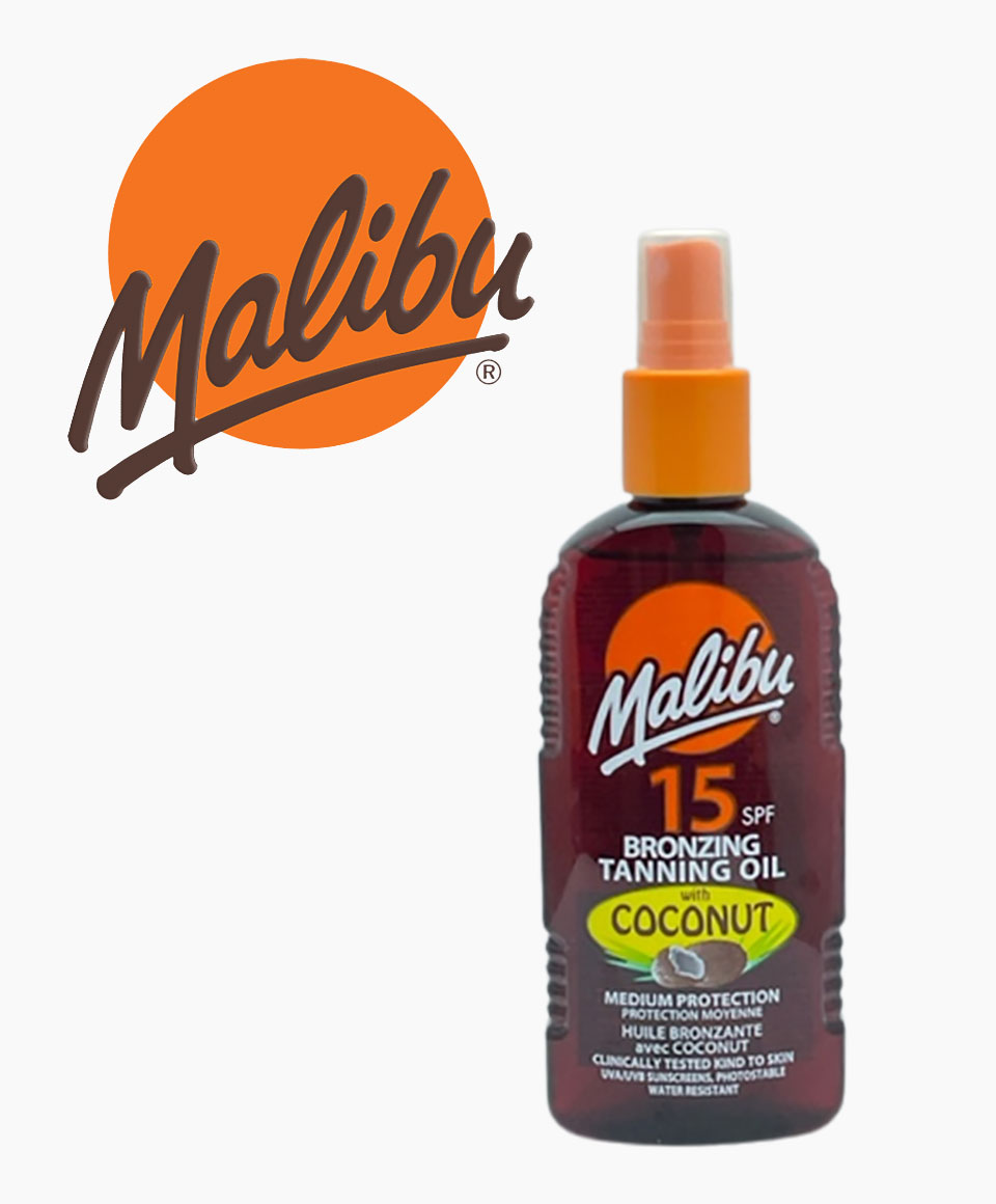Malibu Bronzing Tanning Oil With Coconut SPF15