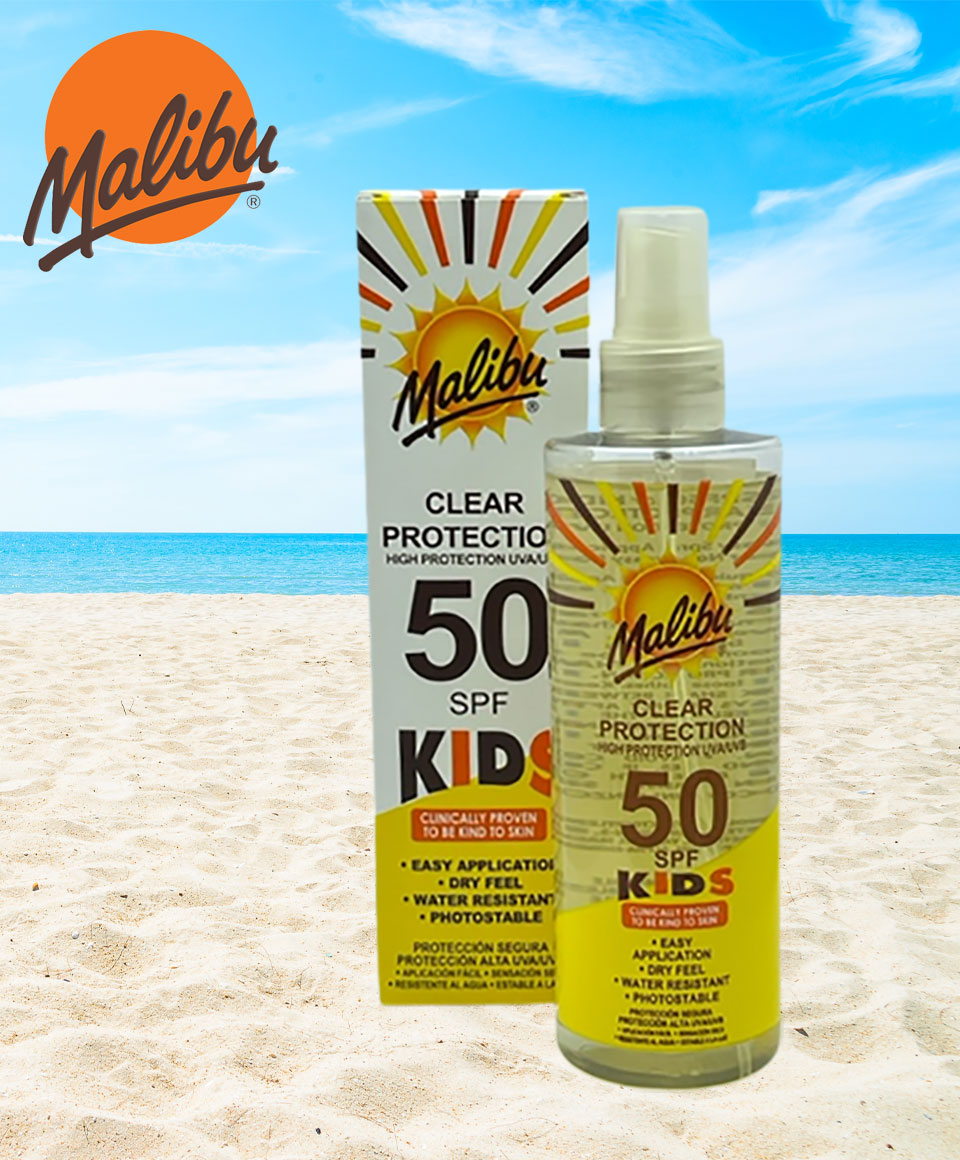 Malibu Kids Clear Protection Spray SPF50