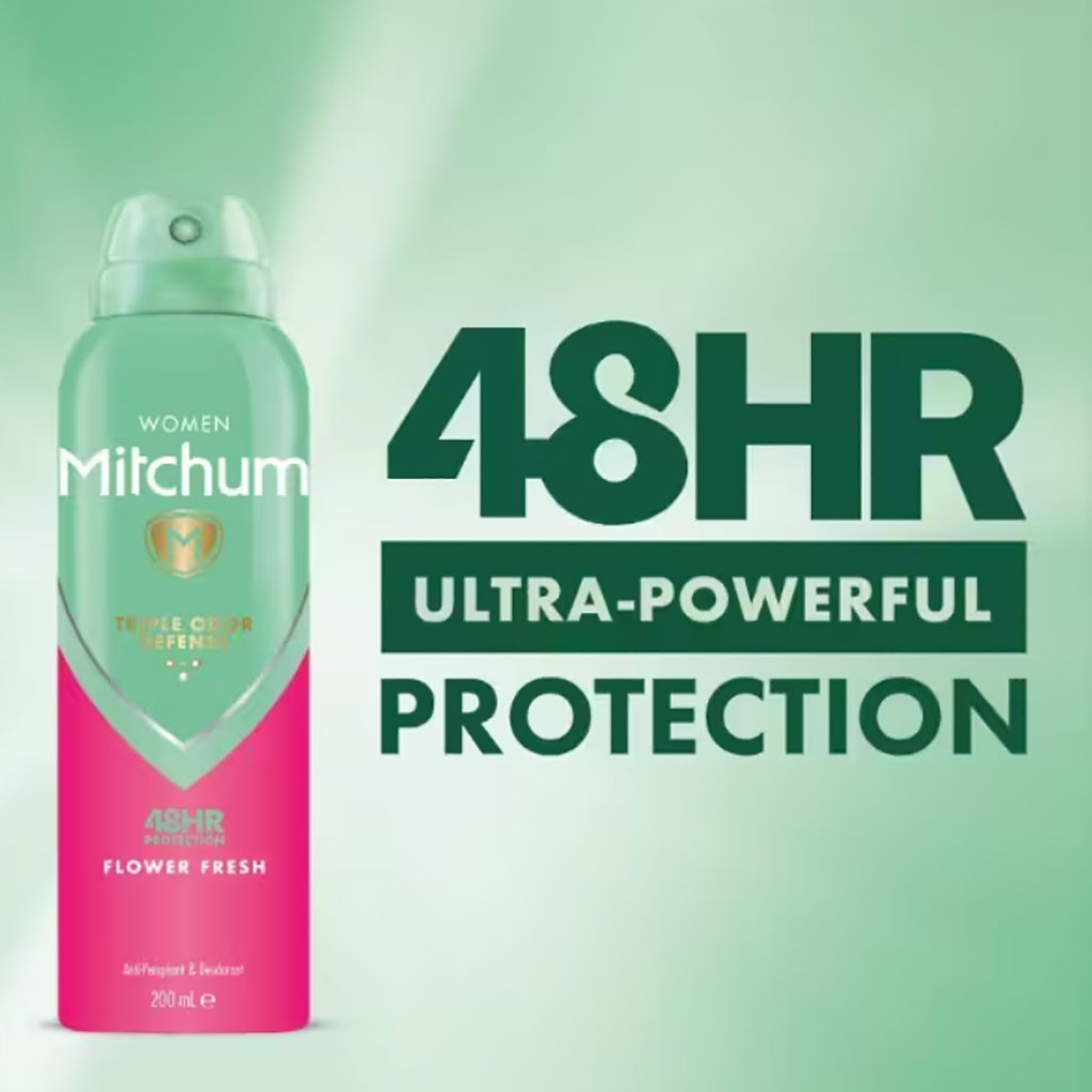 Mitchum Women 48H Flower Fresh Deodorant Spray