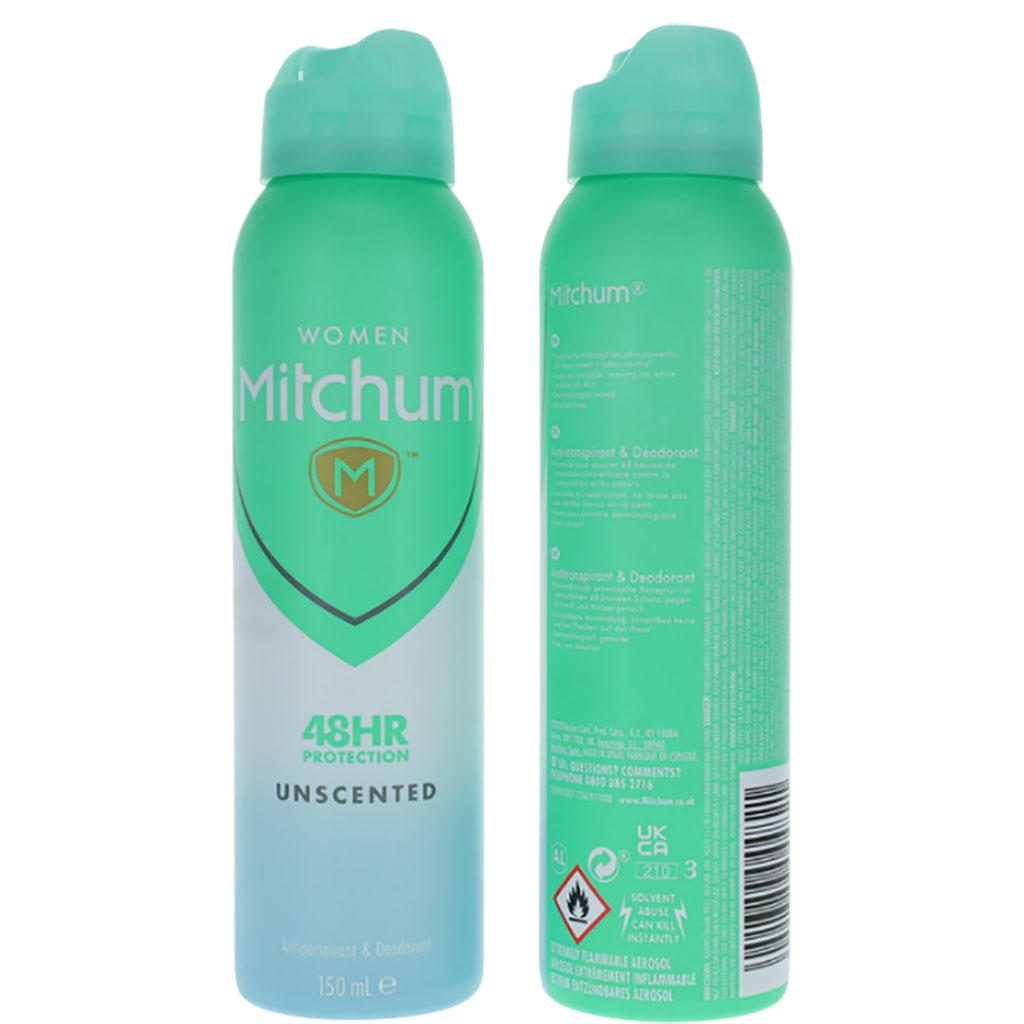Mitchum Women 48H Protection Unscented Deodorant Spray