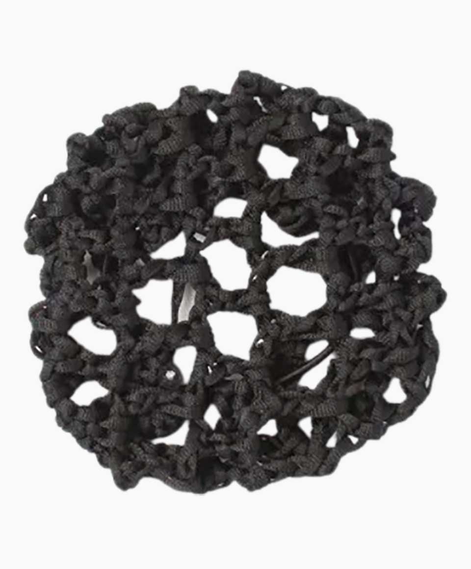 Black Shiny Bun Net 5691